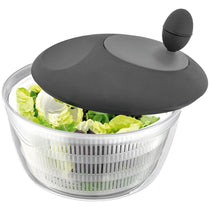Judge Kitchen Salad Spinner Large Plastic Easy Spin Dryer Bowl Black And Grey Lid