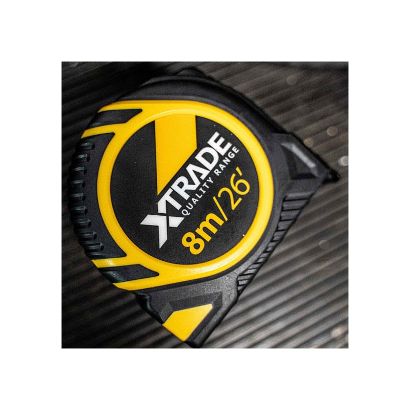 XTrade Metric/Imperial Tape Measure 8M/26' + 5m/16' Twinpack Black/Yellow