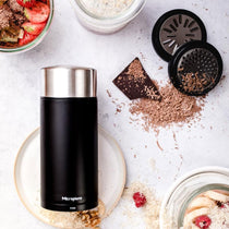 Microplane Universal Mill Stainless Steel Grater With Lid Black