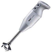Bamix Deluxe Hand Held Stick Blender Food Processsor Multi-Purpose 2 Speeds 3 Stainless Steel Blades Grinder And Stand 200W White