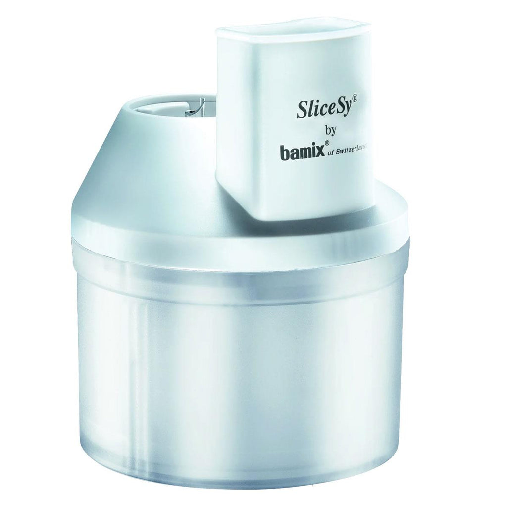 Bamix Superbox Hand Held Stick Blender Food Processsor Multi-Purpose 2 Speeds 5 Stainless Steel Blades Processor Powder Disc 1000ml Jug With Lid SliceSy And Stand 200W White