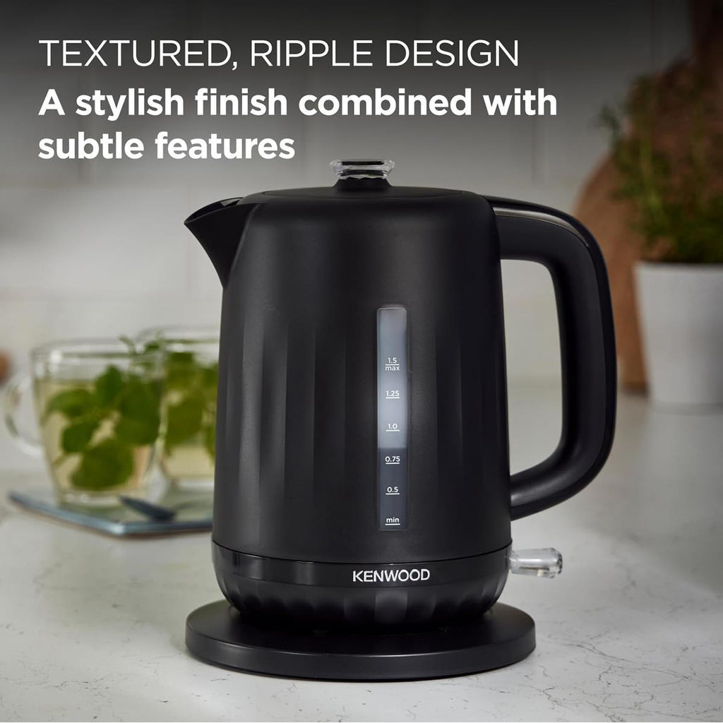 Kenwood Ripple Electric Jug Kettle 3000W 1.5 Litres Midnight Black