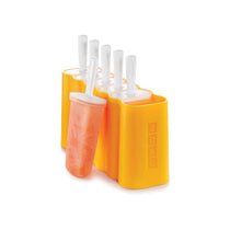 Zoku Ice Lolly Pop Mould 6 Classic Popsicle Molds In One Compact Tray With Sticks And Drip Guards Orange