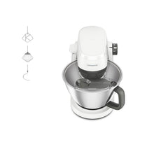 Kenwood Multi Tasker Stand Mixer Stainless Steel Bowl Variable + Pulse Speeds 3-Piece Tool Set Splash Guard White