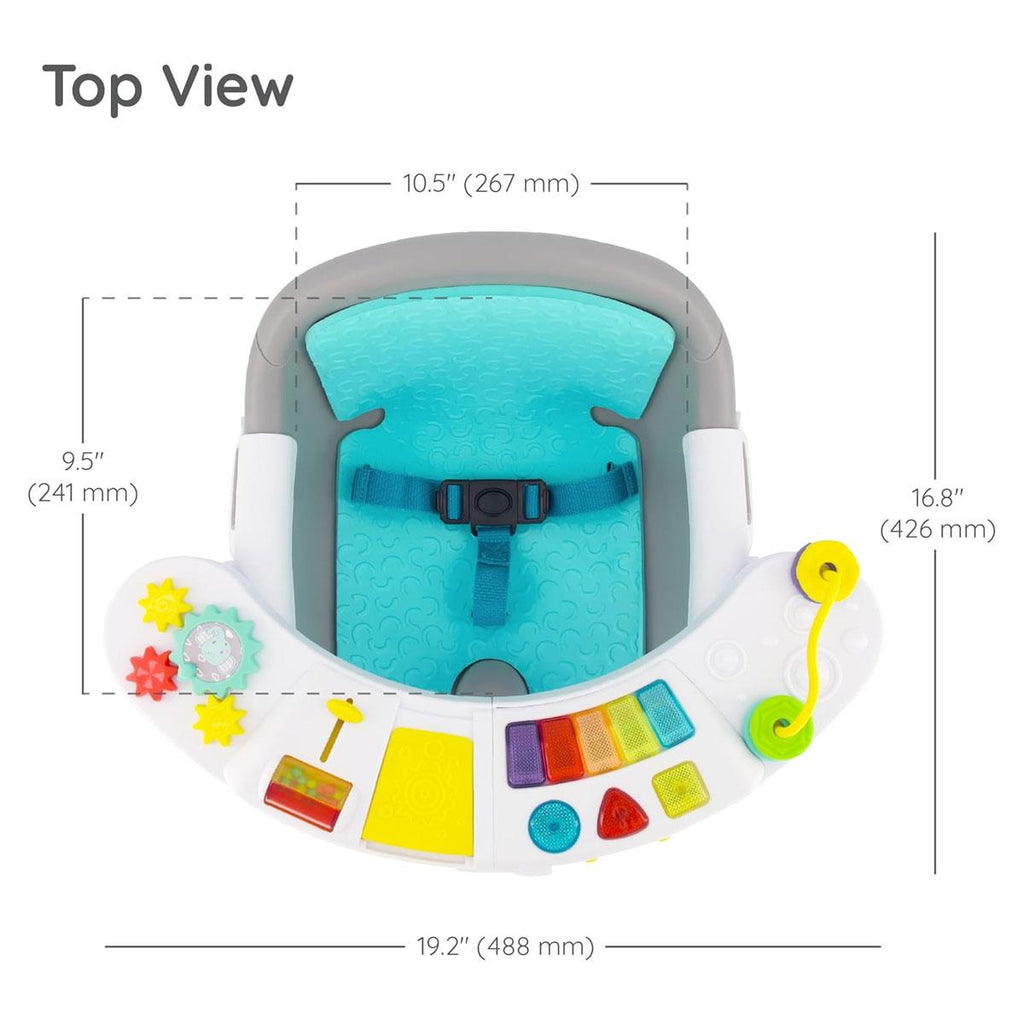 Infantino Music And Lights 3 in 1 Discovery Seat And Booster Baby Chair with Snack Tray and Activity Toys Multicolour