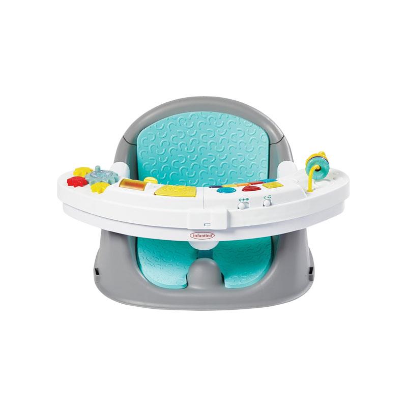 Infantino Music And Lights 3 in 1 Discovery Seat And Booster Baby Chair with Snack Tray and Activity Toys Multicolour