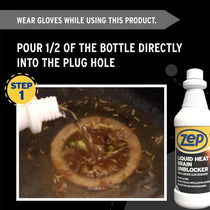 Zep Commercial Unblocker Heat Drain Liquid 1 Litres