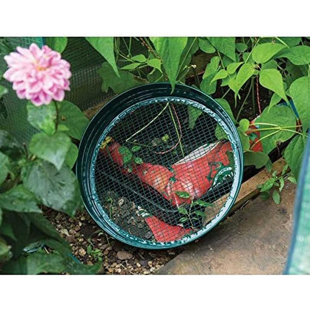Draper Garden Soil Sieve Metal Heavy Duty Soil Compost Sieve Earth And Rocks Sifter Riddler Blue/Black
