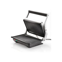 Judge Electricals Healthy Grill Panini Press Grill Sandwich Toaster Toastie Maker With Floating Hinges Non-Stick Griddle Plates Removable Drip Tray 1000W Silver
