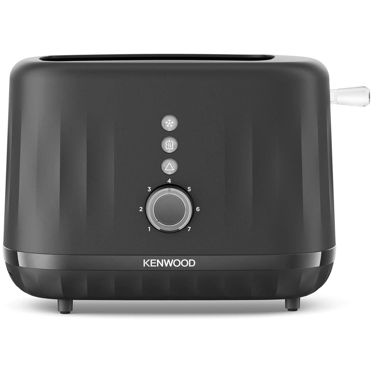 Kenwood Ripple 2 Slice Toaster With 7 Browning Settings Reheat Defrost Cancel Functions Pull Crumb Tray 850W Midnight Black