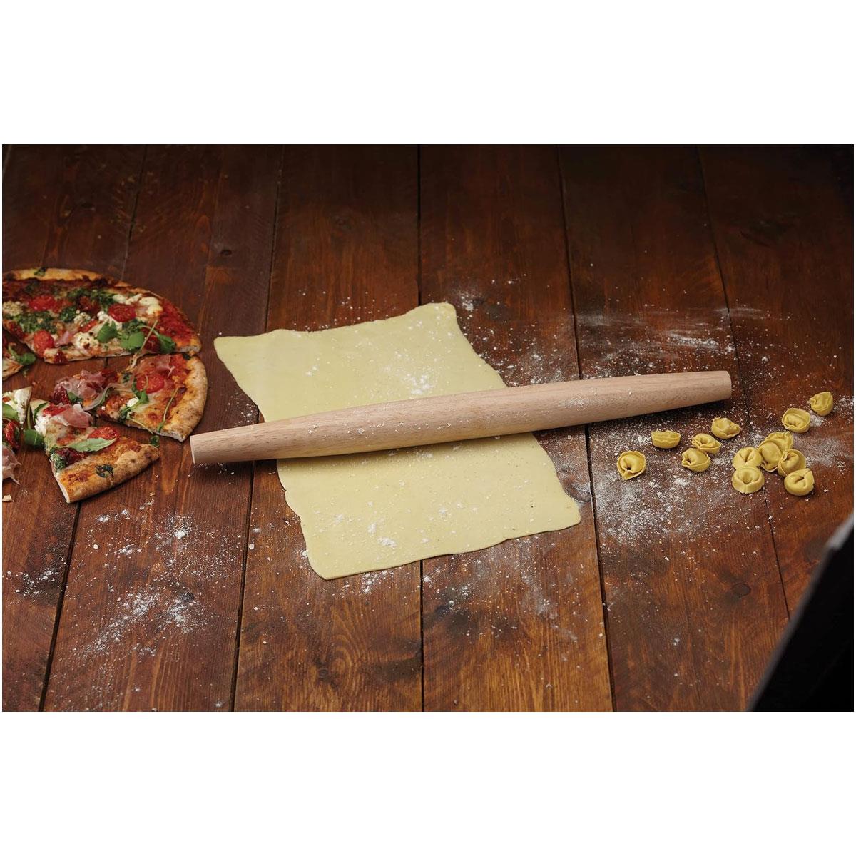KitchenCraft World of Flavours Italian Wooden Rolling Pin Wood