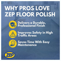 Zep Floor Polish High Gloss Vinyl Hard Floor Shine Anti Slip Finish 1 Litre