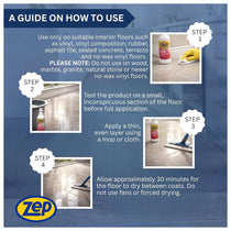 Zep Floor Polish High Gloss Vinyl Hard Floor Shine Anti Slip Finish 1 Litre