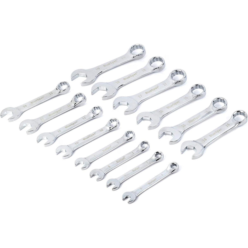 Blue Spot Tools Metric Stubby Spanner Set In EVA Foam (6-19mm) 14 Piece