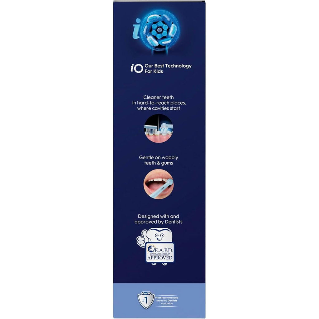 Oral-B iO Kids Disney Stitch Electric Toothbrush 1 Toothbrush Head 1 Travel Case 3 Modes With Kid-Friendly Sensitive Mode Ages 6+ Light Blue