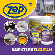 Zep Multi Task Wipes 100 Heavy Duty Cleaning Adhesive Paint Removal Bucket