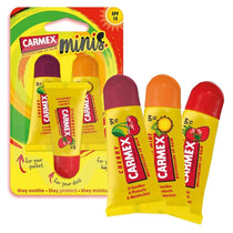 Carmex Minis Lip Balm Tube Set Cherry Strawberry And Pineapple Mint 3 Pack With SPF 15 For Sun Protection Hydrating Lip Care Tube