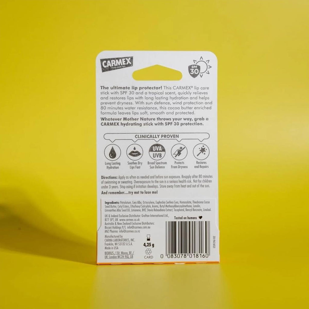 Carmex Lip Balm Sun Defense Stick SPF 30 4.25g