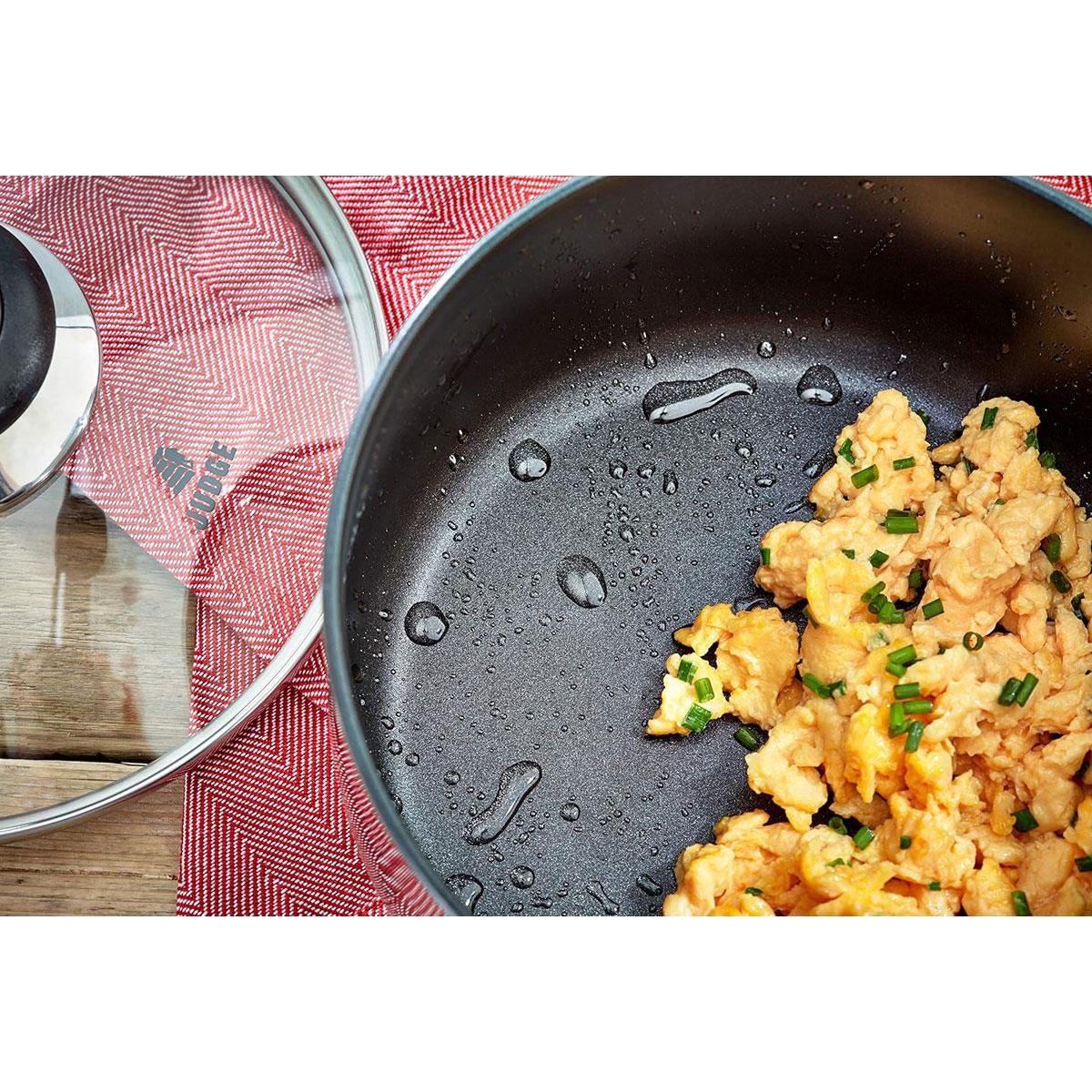 Judge Vista Saucepan 14cm/900ml Medium Non-Stick Stainless Steel Shatterproof Vented Glass Lid Silver