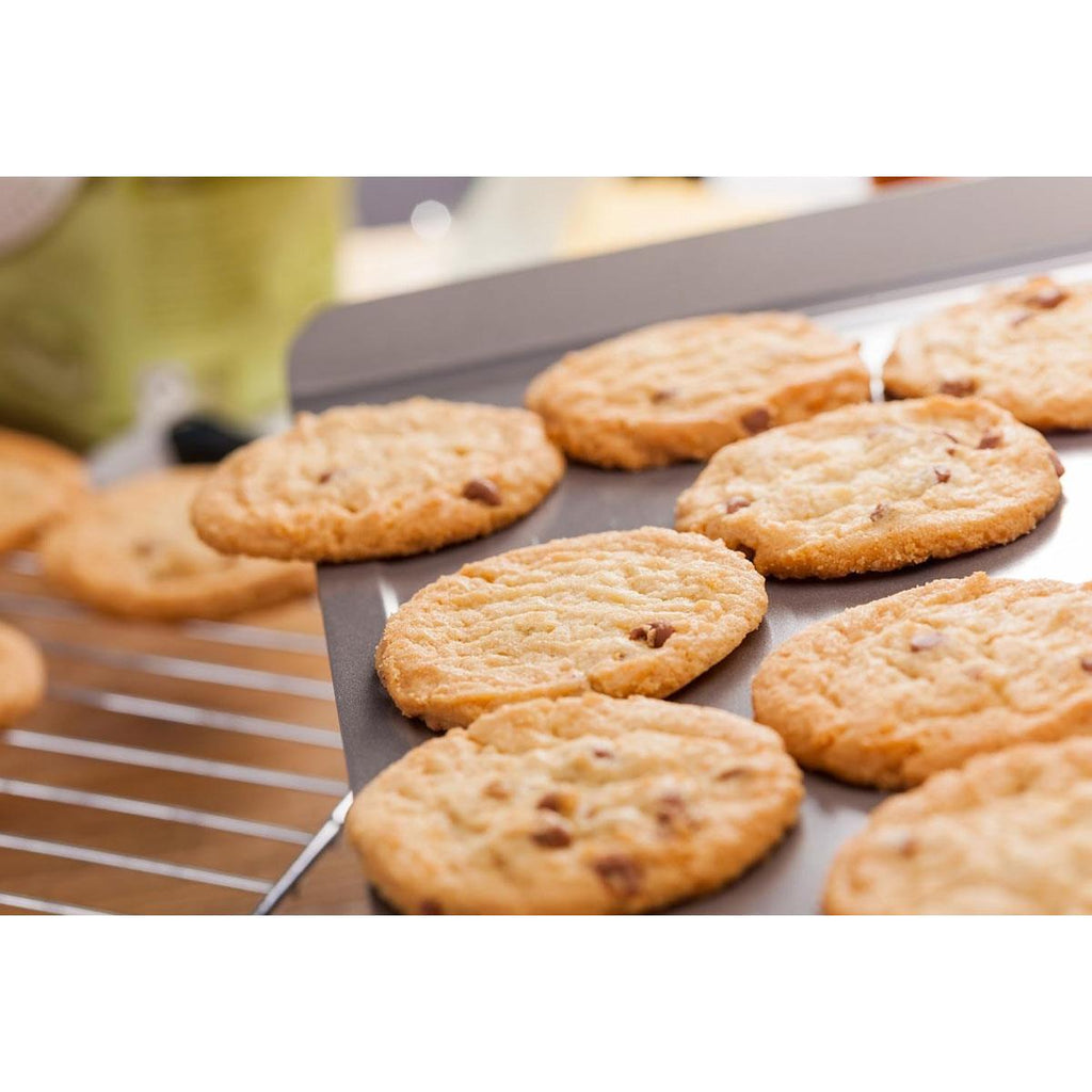 Judge Square Flat Baking Sheet With Raised Edges Non-Stick Carbon Steel Large 33 x 33cm Grey