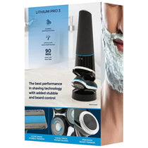 Lloytron Paul Anthony Lithium Pro 3 USB Wet & Dry Rotary Shaver With Beard Trimmer Black