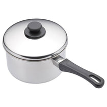 KitchenCraft Stainless Steel Extra Deep Saucepan 12cm With Lid And Heat-Resistant Handle Silver
