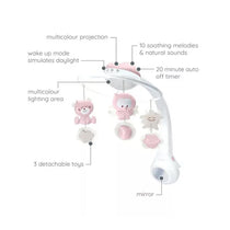 Infantino 3-In-1 Baby Musical Mobile Projector Night Light Pink