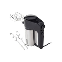 Judge Electricals Twin Blade Hand Mixer With Whisks And Dough Hooks 400W 5 Speed With Turbo Function Black/Silver