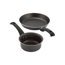 Judge Everyday 14cm Milk Pan And 24cm Frying Pan Non-Stick Coating Cookware 2 Piece Set Black