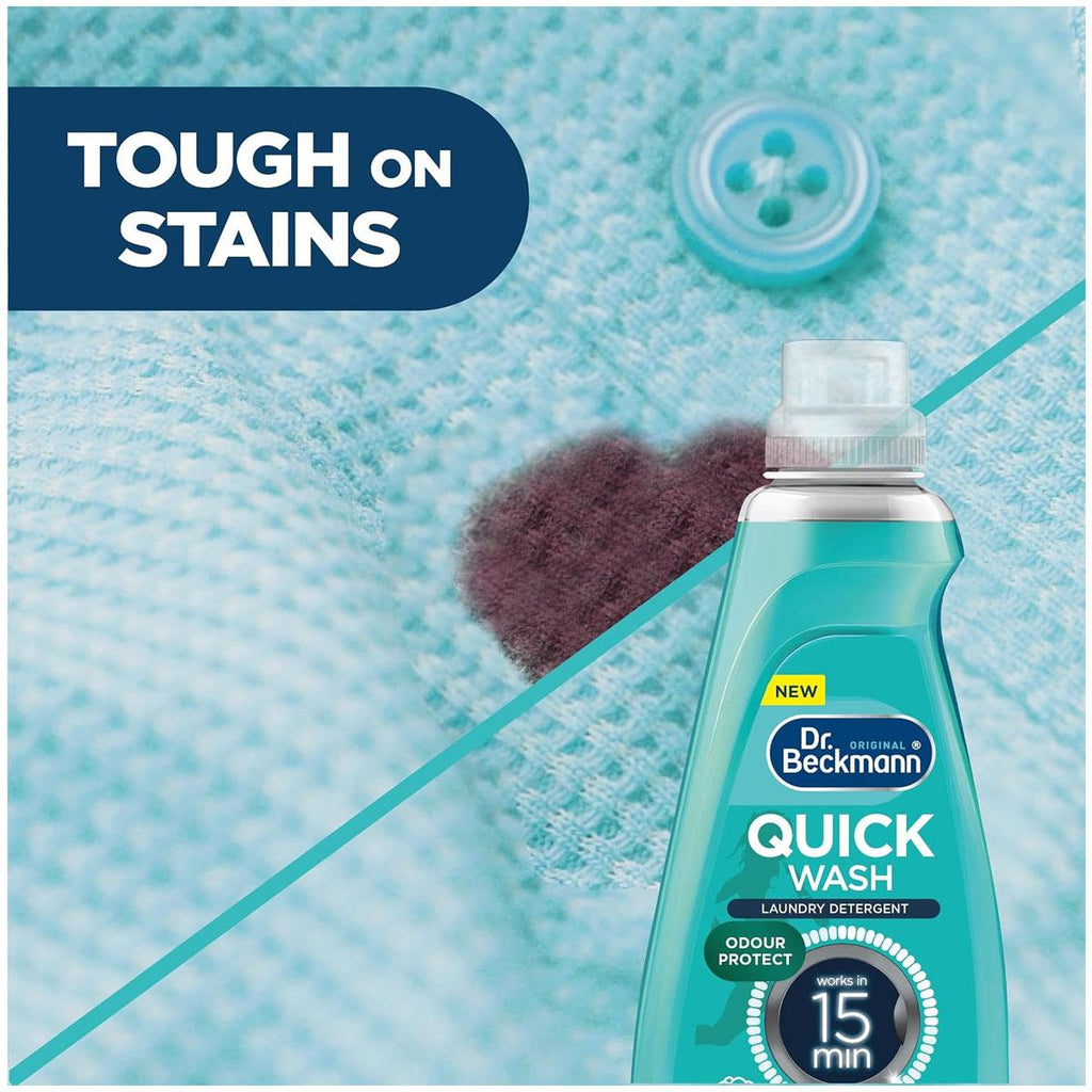Dr. Beckmann Quick Wash Odour Protect Laundry Detergent Works In 15 Mins (54 Washes) 1620ml