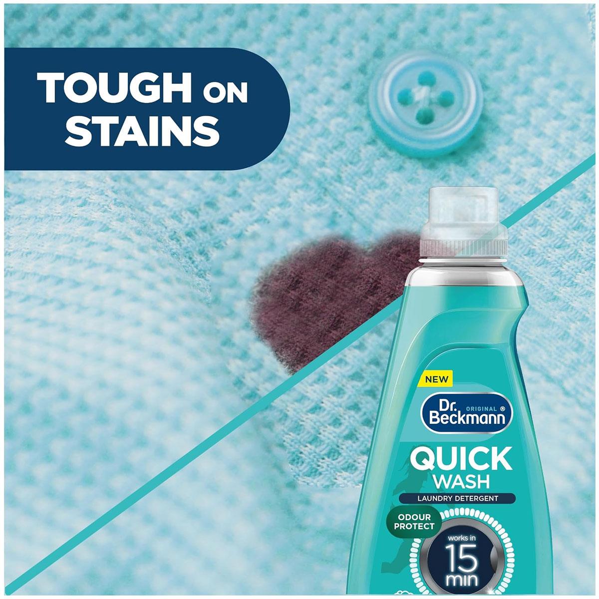 Dr. Beckmann Quick Wash Odour Protect Laundry Detergent Works In 15 Mins (54 Washes) 1620ml