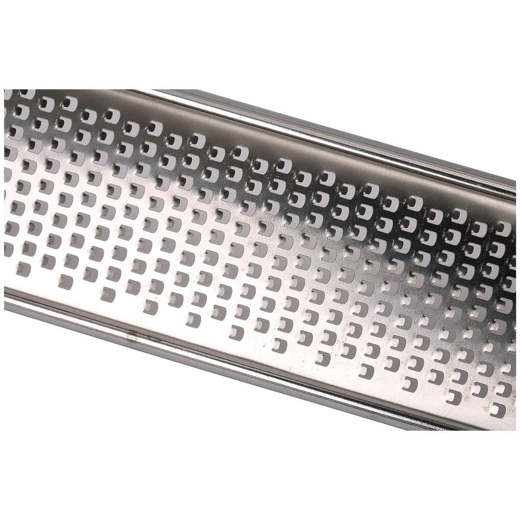 School of Wok Fine Grater Stainless Steel For Garlic And Ginger Silver