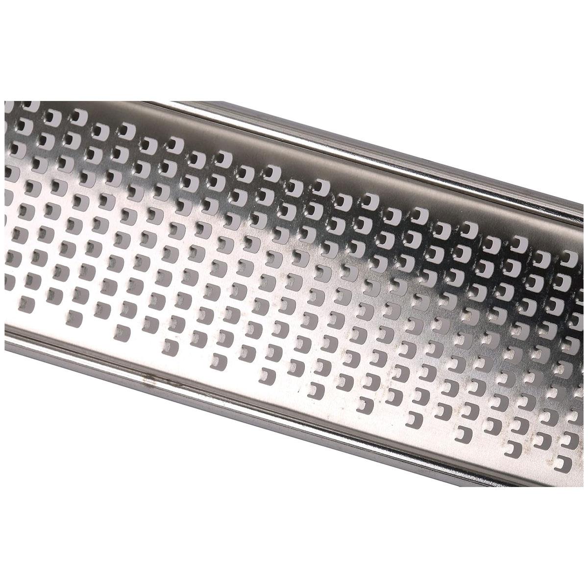 School of Wok Fine Grater Stainless Steel For Garlic And Ginger Silver