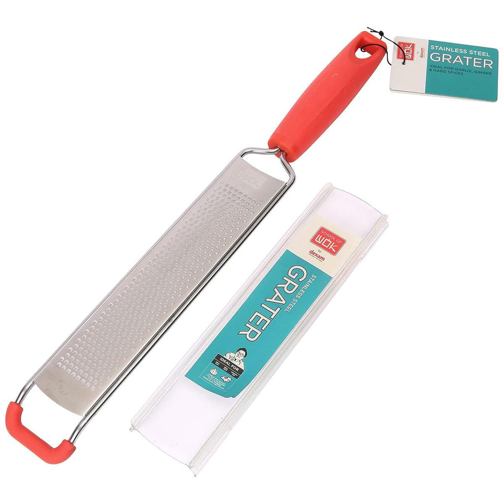 School of Wok Fine Grater Stainless Steel For Garlic And Ginger Silver