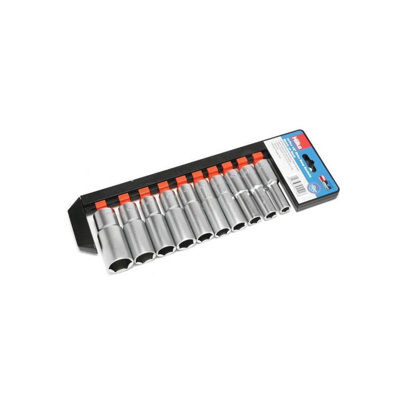 Hilka Tools 1/2 Inch Drive Deep Sockets Metric 10 Piece