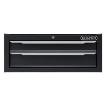 Draper Mid-Tool Chest 2 Drawer 26 Inch Workshop Tool Storage Lockable Black