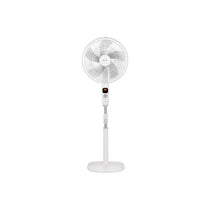Igenix 16 Inch Digital Pedestal Fan 12 Speed Settings Oscillating Ultra Quiet Adjustable 12hr Timer And Remote Control White