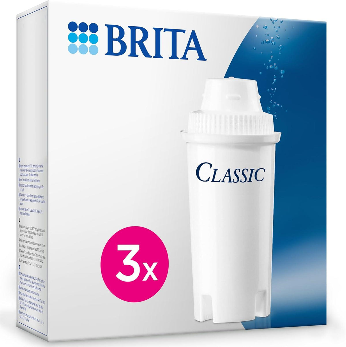 Brita Cartridge Classic Cartridges Triple Pack Reduces Chlorine Lead Copper White