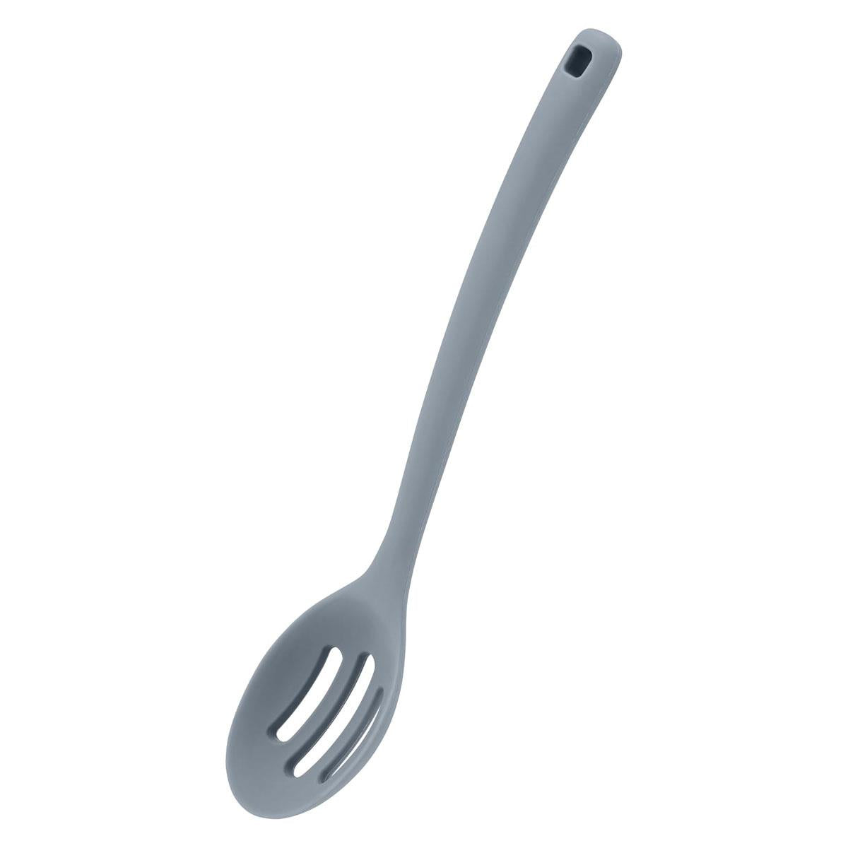 Judge Silicone Kitchen Tools Slotted Spoon Non-Slip Handle Grey