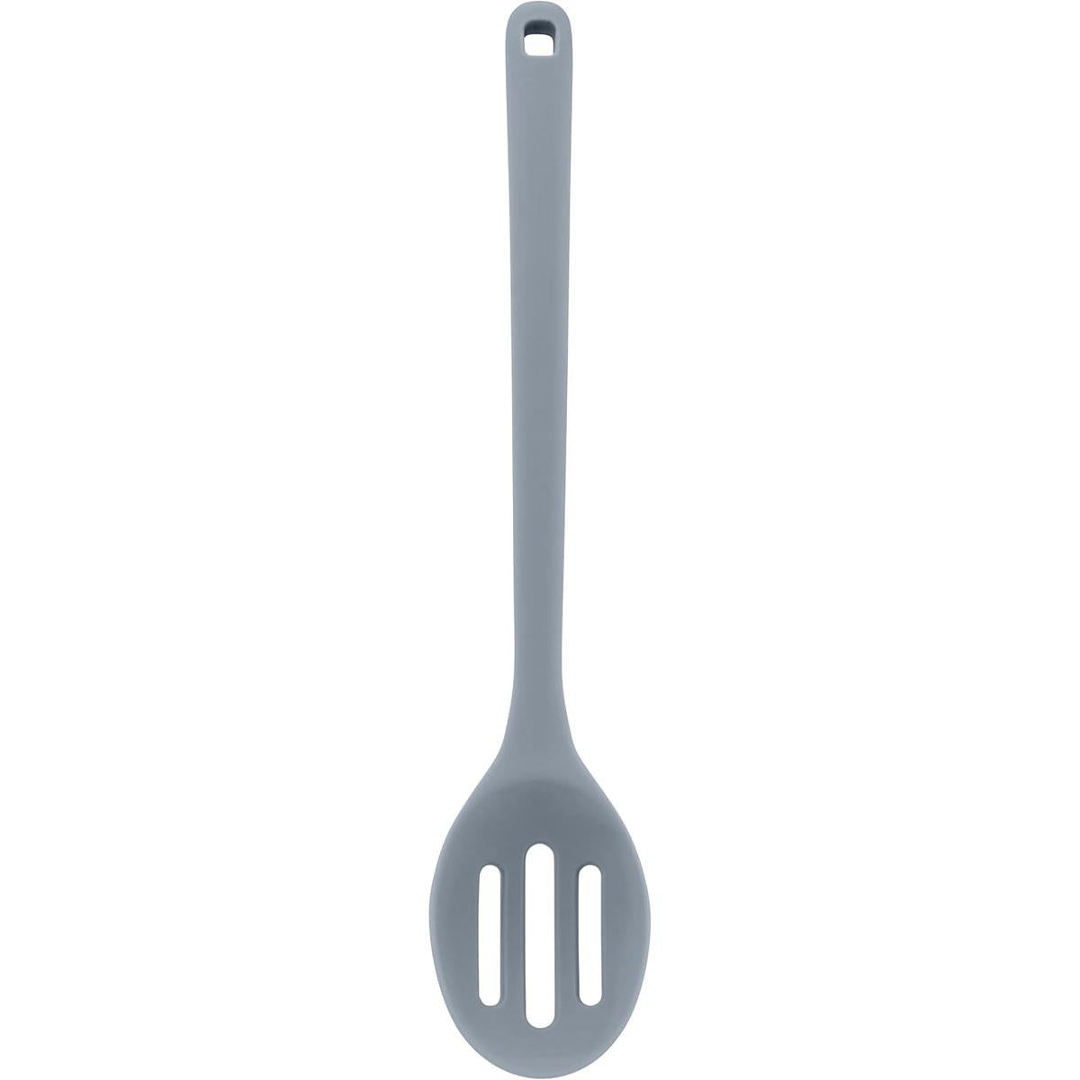 Judge Silicone Kitchen Tools Slotted Spoon Non-Slip Handle Grey