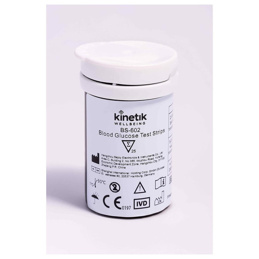 Kinetik Wellbeing Blood Glucose Test Strips Diabetic Glucose Strips For Blood Sugar Level Monitors And Diabetes Management Pack of 50
