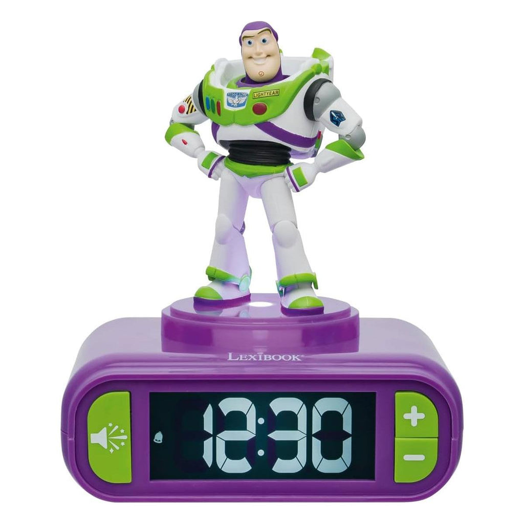 Lexibook 3D Toy Story Childrens Clock With Night Light Alarm Snooze Purple And Green