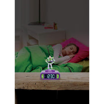 Lexibook 3D Toy Story Childrens Clock With Night Light Alarm Snooze Purple And Green