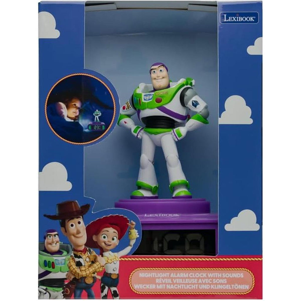 Lexibook 3D Toy Story Childrens Clock With Night Light Alarm Snooze Purple And Green