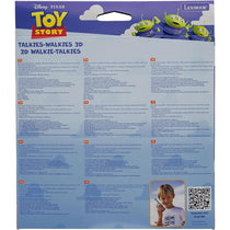 Lexibook Disney 3D Toy Story Walkie-Talkies Buzz Lightyear And Woody 500M Range Dual Channels Belt Clip Green/Yellow