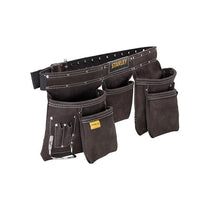Stanley Leather Tool Belt Pouch Apron Professional Tool Belt Multi-Pockets Storage Organiser Integrated Hammer Loop Brown