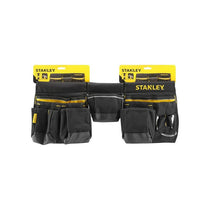 Stanley Essential Tool Belt Pouch Apron With Integrated Hammer Loop And Tape Pocket Black/Yellow