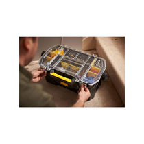 Stanley Tote Plus Toolbox Organizer 19 Inch Heavy Duty Plastic Tool Box Black/Yellow