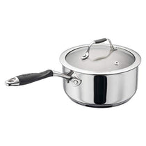 Stellar James Martin 18cm 2.5L Stainless Steel Saucepan With Vented Tempered Glass Lid Induction And Oven Safe Silver