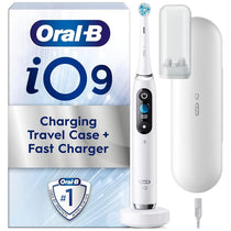 Oral-B iO9 Electric Toothbrush White With 1 Brush Head Charging Travel Case, 7 Cleaning Modes And App Connectivity